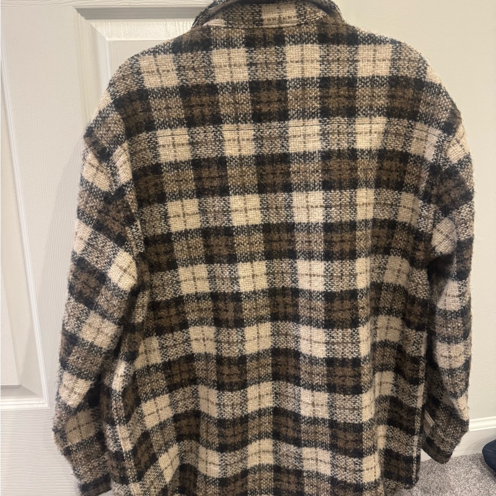 Banana Republic Brown and Cream Plaid Jacket - Picture 2 of 2